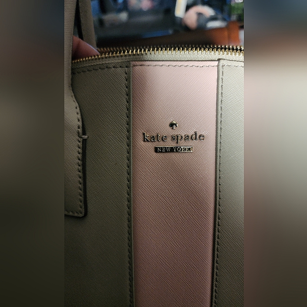 COPY - AUTHENTIC KATE SPADE GRAY AND PINK SHOULDER BAG NUC